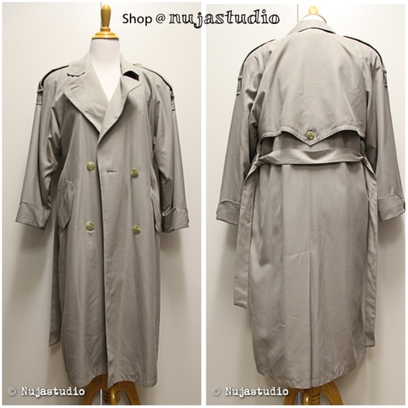 Vintage 90s Amanda Smith Microfiber Dress Trench Coat - Picture 2 of 4